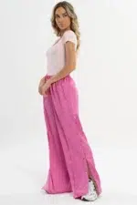 Calça Dália Rosa Acetinado - Imagem 5