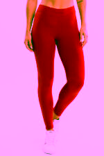 Legging Peônia Vermelho Lichia