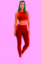 Legging Peônia Vermelho Lichia - Imagem 5