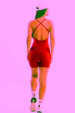 Macaquinho Jasmim Vermelho Lichia / Branco - Imagem 6