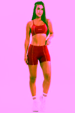 Top Jasmim Vermelho Lichia / Branco - Imagem 5