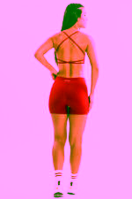 Top Jasmim Vermelho Lichia / Branco - Imagem 6