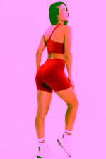 Top fitness - top peônia vermelho lichia
