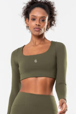 Cropped Lótus Verde Exército