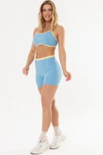 Shorts Amárilis Azul Sereno / Amarelo Manteiga - Imagem 5