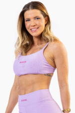 Top Dália Lilas Canelado