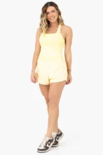 Shorts Flor Amarelo Manteiga - Imagem 6