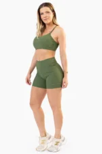 Shorts Perpétua Verde Croco Canelado - Imagem 5