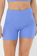 Shorts Peônia Azul Cerúleo Canelado