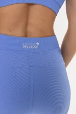 Shorts Peônia Azul Cerúleo Canelado - Imagem 4