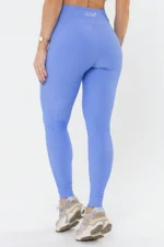 Legging Peônia Azul Cerúleo Canelado - Imagem 2