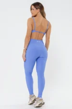 Legging Peônia Azul Cerúleo Canelado - Imagem 7