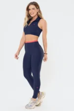 Legging Amarilis Azul Marinho / Vermelho Goiaba - Imagem 6