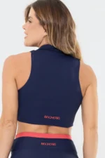 Top Polo Lótus Azul Marinho - Imagem 4