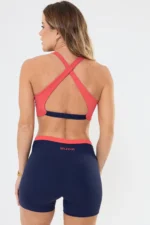 Shorts Amarilis Azul Marinho / Vermelho Goiaba - Imagem 5