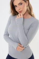 Blusa Tulipa Cinza - Imagem 5