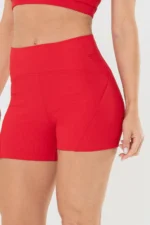Shorts Lótus 2.0  Vermelho Scarlet Canelado - Imagem 4
