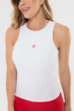 Regata Jasmim Branco Navy - Imagem 4