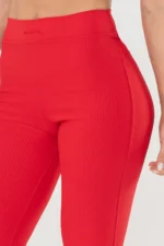 Legging Peônia Vermelho Scarlet Canelado - Imagem 4