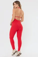 Macacão Lírio Vermelho Scarlet Canelado - Imagem 7