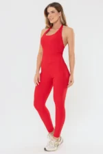 Macacão Lírio Vermelho Scarlet Canelado - Imagem 6