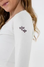 Blusa Orquídea Infantil Cream - Imagem 4