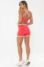 Shorts Dália Vermelho Goiaba / Branco - Imagem 6