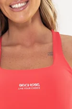 Top Lótus Vermelho Goiaba / Branco - Imagem 4