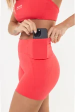 Shorts Hibisco Vermelho Goiaba