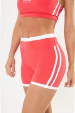 Shorts Dália Vermelho Goiaba / Branco