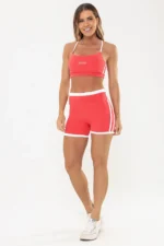 Shorts Dália Vermelho Goiaba / Branco - Imagem 5