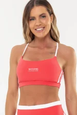 Top Violeta Vermelho Goiaba / Branco