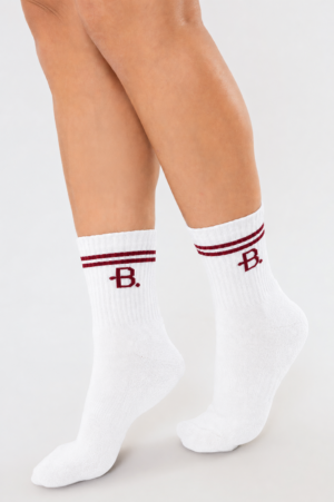 Meia B. Branco / Cranberry