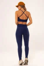 Legging Peônia Azul Marinho Canelado - Imagem 6