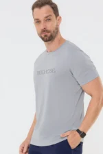 Camiseta Dry Básica Masculina Cinza - Imagem 4