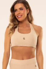 Top Lírio Cream Canelado