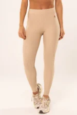 Legging Peônia Cream Canelado