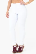 Legging Peônia Branco Canelado