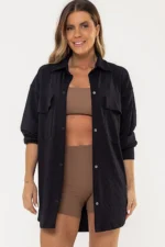 Camisa Violeta Preto